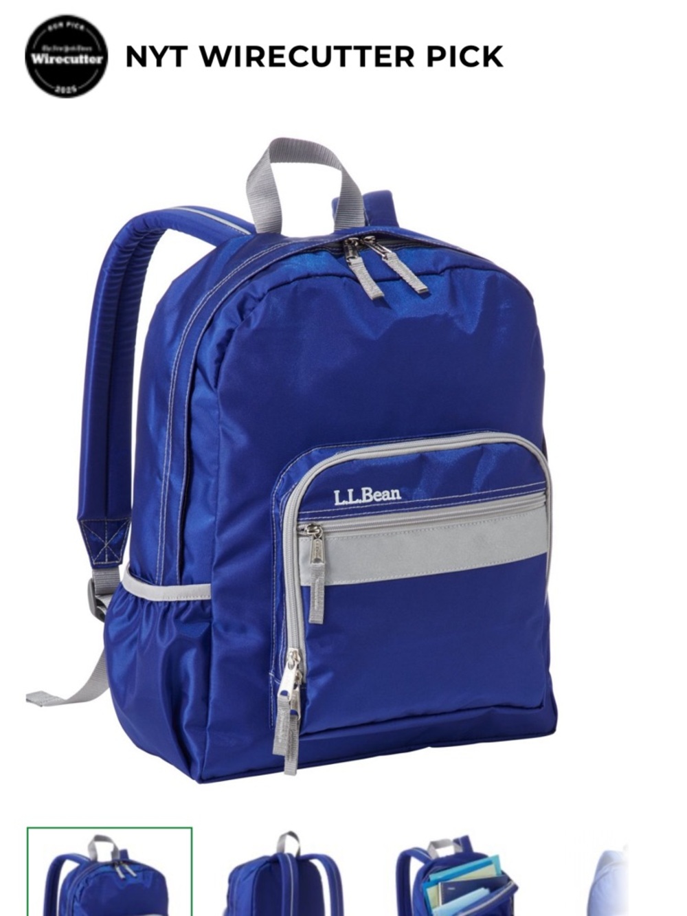L.L. Bean Blue Camo Backpack & Lunch box - Picture 5 of 6